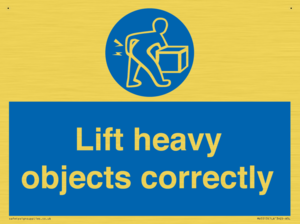 Lift heavy objects correctly